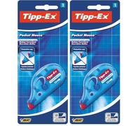 BIC Tipp-Ex Correttore Pocket Mouse - 10 m x 4,2 mm, Confezione da 2