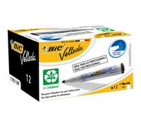 BiC Velleda 1701 Bianco Tavola Evidenziatore Nero (Confezione 12)