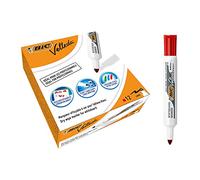 Bic Velleda 1711-12 pennarelli per lavagna magnetica, punta a proiettile, tratto 1,9 mm, colore: nero Box x 12 rosso