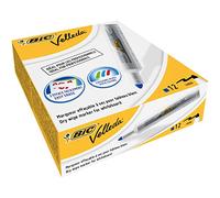 Bic Velleda 1711-12 pennarelli per lavagna magnetica, punta a proiettile, tratto 1,9 mm, colore: nero Box x 12 blu