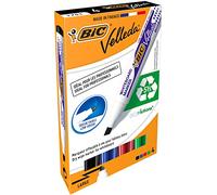Bic Velleda 1751/1754 Whiteboard Marker Chisel Tip Line Width 3.7-5.5mm Assorted Ref 11990017 [Pack 4]