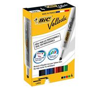 BIC - 8757892 - Pennarello Whiteboard Marker Velleda 1791 - punta a scalpello da 3,3 a 4,6mm - astuccio 4 colori - Bic - 57777 - Conf. da 1 Pz. - 8757892