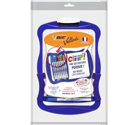 BIC Velleda Cliiip - Set lavagna bianca, 21 x 31 cm, 8 pennarelli cancellabili, colori assortiti