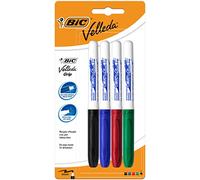 Bic Velleda Grip - Pennarelli per lavagna bianca, confezione da 4, colori assortiti
