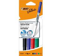 BIC Velleda Pennarelli Lavagna Bianca, Colori Assortiti, Pennarelli Cancellabili