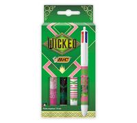 Bic Wicked - Penna a sfera retrattile a 4 colori, confezione da 4