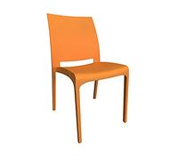 BICA 300.7 Volga Sedie, in Plastica, Brick Red, 46x54x80 cm