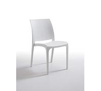 bica 300 Volga Sedie, White, 47x95x180 cm, Bianco, 46x54x80 cm, plastica