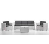 Bica 9018 Set Salottino Colorado 5 Posti 120 x 70 x 70 cm, Bianco, 336 x 336 x 64 cm