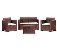 BICA 9067.3 Set Nebraska Salottino 4 Posti Marrone 281 x 155 x 79 cm