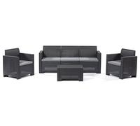 Bica 9068.4 Set Nebraska Salottino 5 Posti, Antracite, 338 x 155 x 79 cm