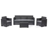 Bica 9068.4 Set Nebraska Salottino 5 Posti, Antracite, 338 x 155 x 79 cm