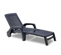 BICA - 178.4 Lettino Miami in Ecorattan Colore Grigio