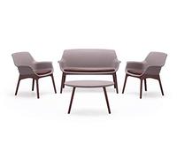 BICA Luxor Lounge Set Taupe/Marrone Giardino