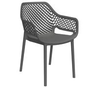 Bica Poltrona Aria Armchair Impilabile Bianco/Grafite Made in Italy
