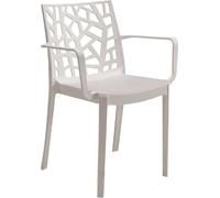 BICA Sedia per Esterni Impilabile in Polipropilene Dimensioni 58x55x82 cm colore Bianco - Matrix