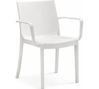 BICA Sedia per Esterni Impilabile in Polipropilene Dimensioni 58x55x82 cm colore Bianco - Victoria