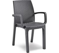 BICA Sedia per Esterni in Plastica Dimensioni 57x59x86 cm colore Grafite - Verona