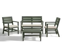 BICA SET SALOTTINO ESTERNO 4 POSTI DOGHE VERDE SALVIA CON CUSCINO-BAR GIARDINO
