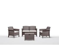 LINEA RATTAN TORTORA SET SOFA VENEZIA 2, 2 POLTRONE, 1 SOFA 2 POSTI E TAVOLINO