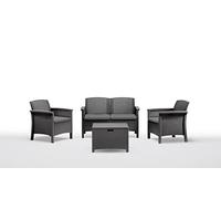 COSMA - Salotto Venezia 2 Posti con Cuscini Nero