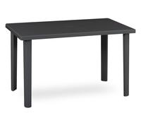 Domo Mea Bica Tavolo Marshall da Esterno, Grafite, Polipropilene, 120x70x72 cm, Finitura Lucida, Rettangolare
