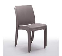 BICA Volga Sedia, Taupe, 46x54x80 cm, 2 Unità
