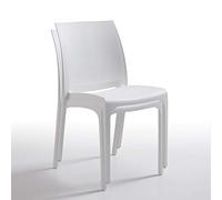 BICA Volga Sedia, White, 46x54x80 cm, Bianco, 2 Unità