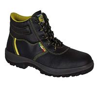 BICAP Scarpe da lavoro (L 2409/2B S3 SRC) in pelle con punta in acciaio e suola in acciaio EN ISO 20345:2011 - Scarpe antinfortunistica, punta in acciaio - per uomo e donna, colore nero