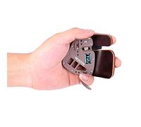 BICASTER Linguette per tiro con l'arco per mancini per arco ricurvo in vera pelle + piastra in alluminio regolabile (argento, medio)