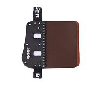 BICASTER SP3 Barebow Finger Tabs Pelle bovina Face+Piastra in Alluminio (Grande, Mancino)