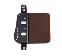 BICASTER SP3 Barebow Finger Tabs Pelle bovina Face+Piastra in Alluminio (M, Mancino)