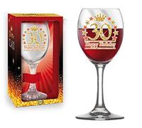 BICCHIERE 30 ANNI Calice glitter ORO Gadget idea regalo festa 30° Compleanno
