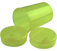 Bicchiere a Becco 250 ML Set 1 Parte Inferiore + 2 Coperchio (Apertura 1 Pezzo 12 x 10mm U.1 Stück 4 x 4mm) in Vari Colori di Medi-Inn - gelb, Trinköffnung: 4 x 4 mm