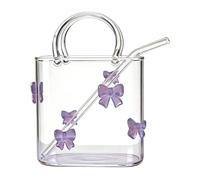 Bicchiere a forma di borsa, decorativa per borsetta, elegante accessorio per calici da vino, scelta creativa, adatto per bevande, succhi di frutta, cocktail, fiori, decorazioni per feste di