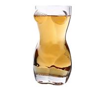 Bicchiere a forma di corpo da donna, bicchiere da whisky trasparente, tazze da birra WineGlass, da birra in a forma di corpo, squisita e multiuso, per addio al celibato, N