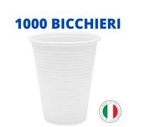 Bicchiere acqua di plastica monouso bianco 200 cc 1000 pz usa e getta bar cucina