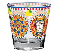 Bicchiere Acqua in Vetro Set Nadia 250 ml Decorato Elegante Regalo Lavastoviglie