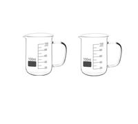 Bicchiere alto in vetro Misurino da cucina laboratorio in borosilicato con manico 50-1000 ml(100ml 2pcs)