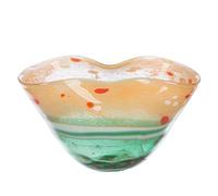Bicchiere Art Watermelon - vetro - verde, arancione - design screziato - adatto per alimenti - larghezza 28 cm