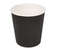 Bicchiere Bevande Calde, Doppia Parete, Ondulato 180 Ml Nero Cartone - 1000 Unità