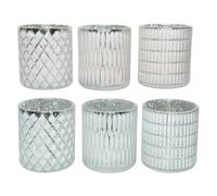 Bicchiere Bianco Porta Tea Light h 9 cm. Pezzo Singolo