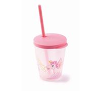Bicchiere bimbo unicorno con tappo e cannuccia