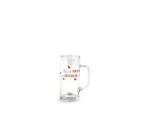 Bicchiere birra con manico 40 cl con scritta se c'è birra c'è speranza