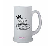 bicchiere birra scritta sei la migliore mamma del mondo festa regalo compleanno