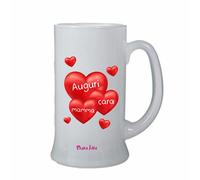 bicchiere birra vetro scritta auguri cara mamma festa regalo compleanno