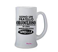 bicchiere boccale birra scritta sono un fratello orgoglioso di mia sorella