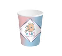 Bicchiere Carta 250 Ml - 8 pezzi - Baby Gender Reveal