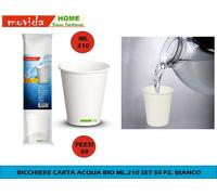 BICCHIERE CARTA ACQUA BIO BIANCO 210/300ml