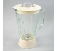 Bicchiere Completo Vetro Frullatore Originale Robot Robomix Metal 1783 ARIETE